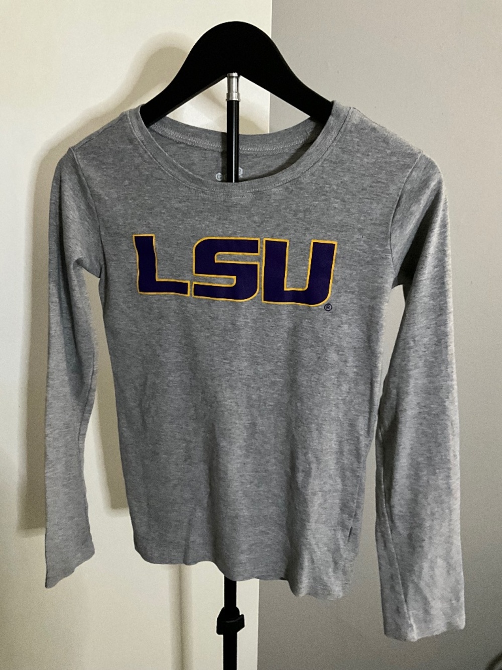 Gen2 LSU Tigers Youth Long Sleeve Gray T-Shirt Size Large 14/16 NCAA